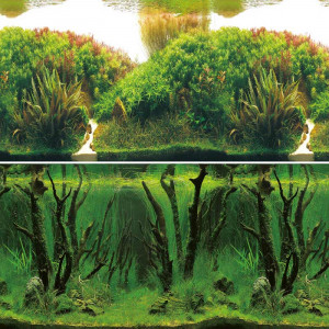 Фон 9084/9085, 0,3*15м "Зеленые холмы/Подводный лес"