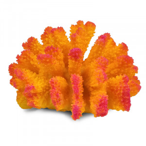 Коралл искусственный "Поциллопора", желтый, 120*110*65мм